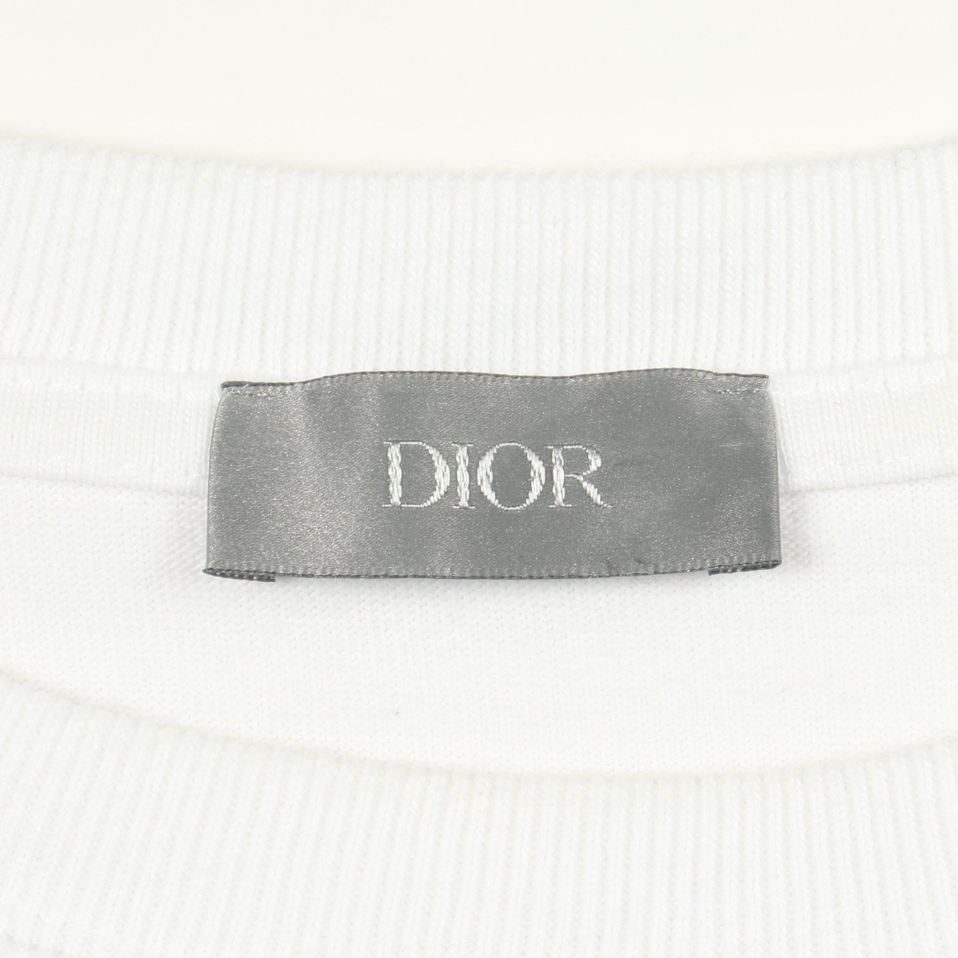 ロゴ刺繍 半袖Tシャツ コットン ホワイト ディオール トップス DIOR