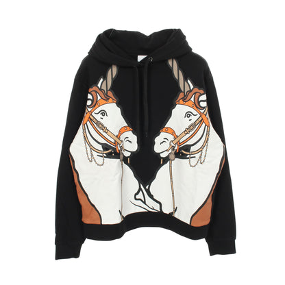 プルオーバーパーカー ユニコーン コットン ブラック バーバリー