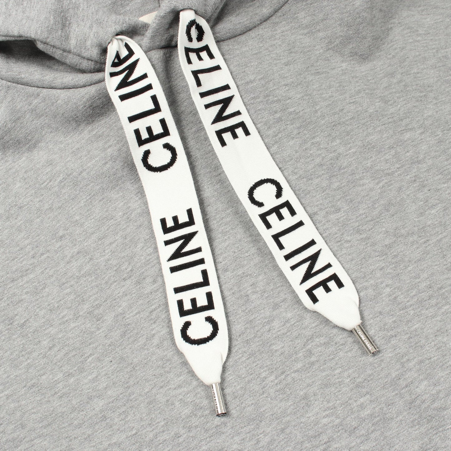 ロゴ ルーズ フーディ プルオーバーパーカー コットン グレー セリーヌ トップス CELINE
