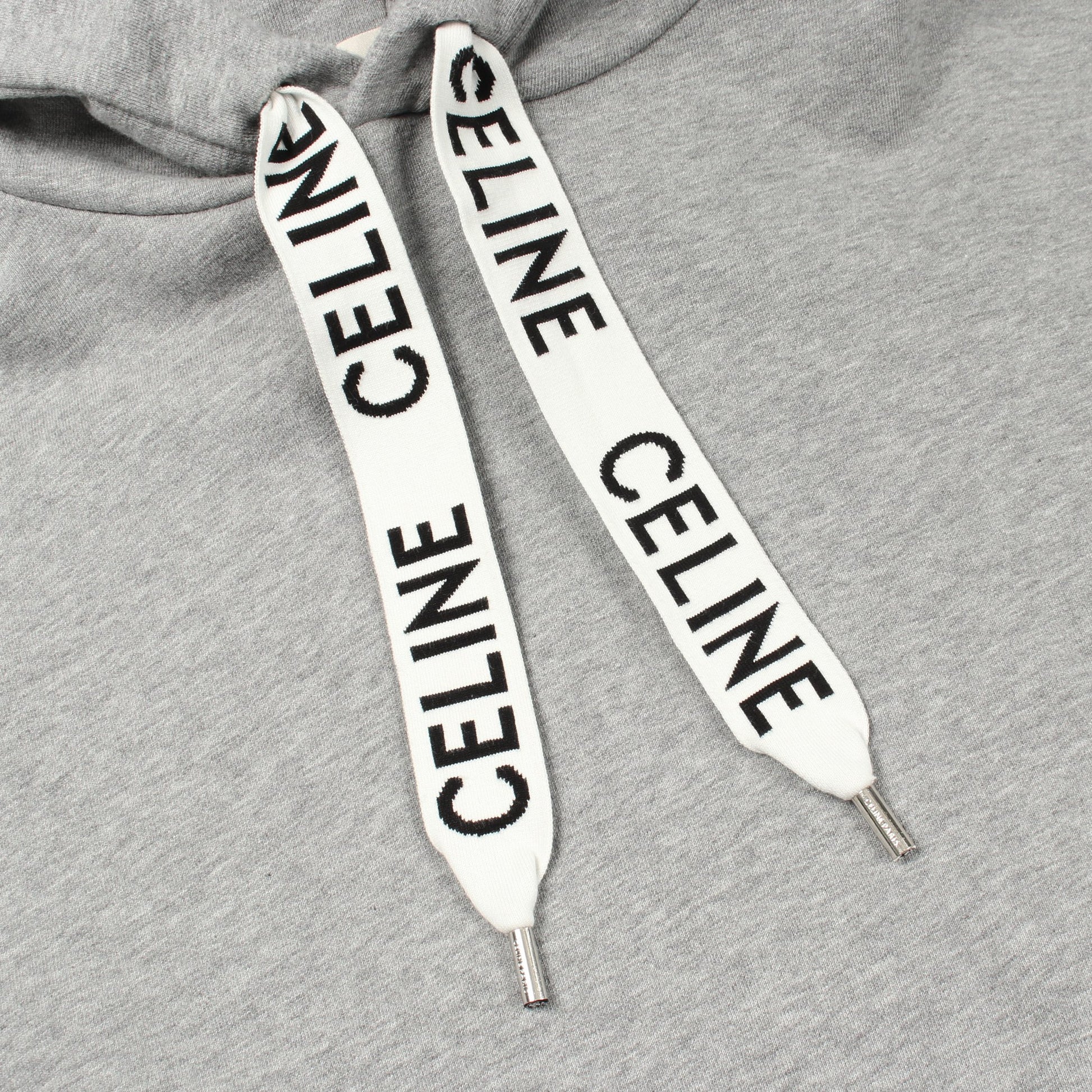 ロゴ ルーズ フーディ プルオーバーパーカー コットン グレー セリーヌ トップス CELINE