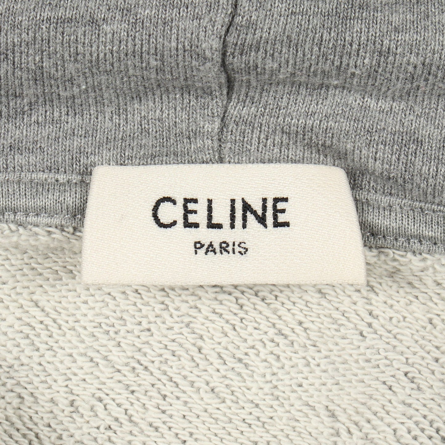 ロゴ ルーズ フーディ プルオーバーパーカー コットン グレー セリーヌ トップス CELINE