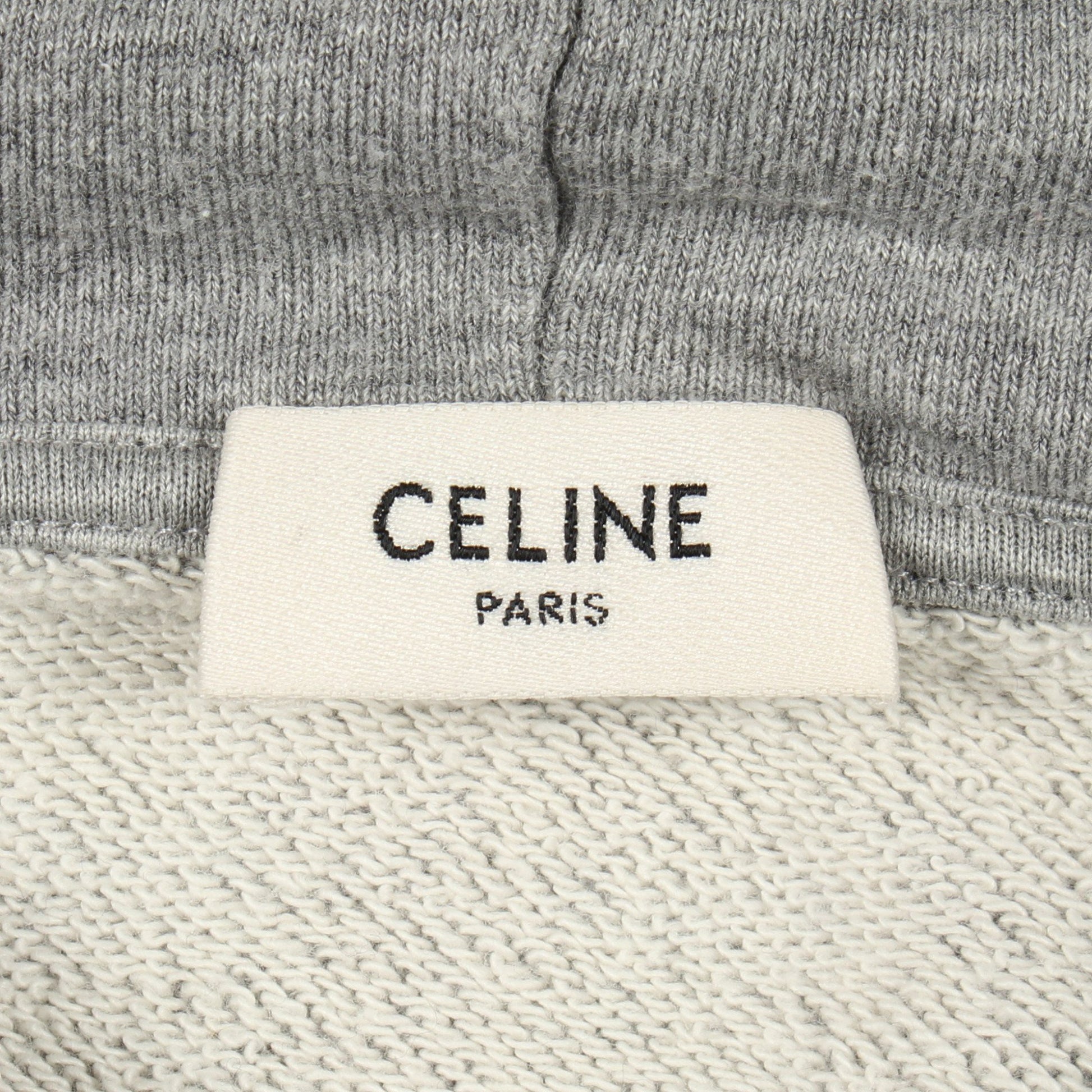 ロゴ ルーズ フーディ プルオーバーパーカー コットン グレー セリーヌ トップス CELINE
