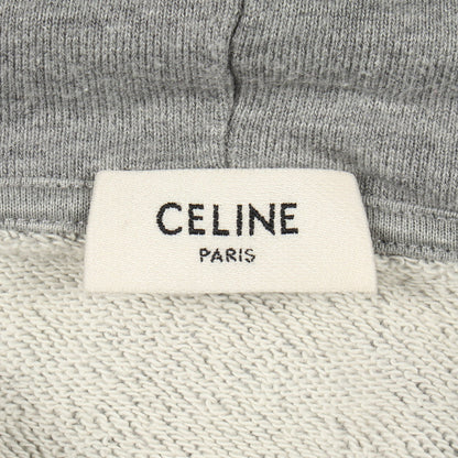 ロゴ ルーズ フーディ プルオーバーパーカー コットン グレー セリーヌ トップス CELINE