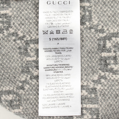 GGブークレウールジャカード ニット ウール グレー ライトピンク グッチ トップス GUCCI