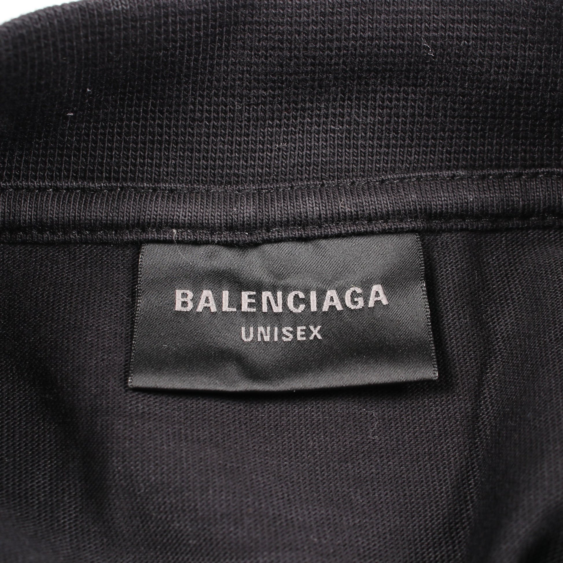 BBロゴ 半袖Tシャツ コットン ブラック ダメージ加工 ユーズド加工 バレンシアガ トップス BALENCIAGA