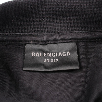 BBロゴ 半袖Tシャツ コットン ブラック ダメージ加工 ユーズド加工 バレンシアガ トップス BALENCIAGA