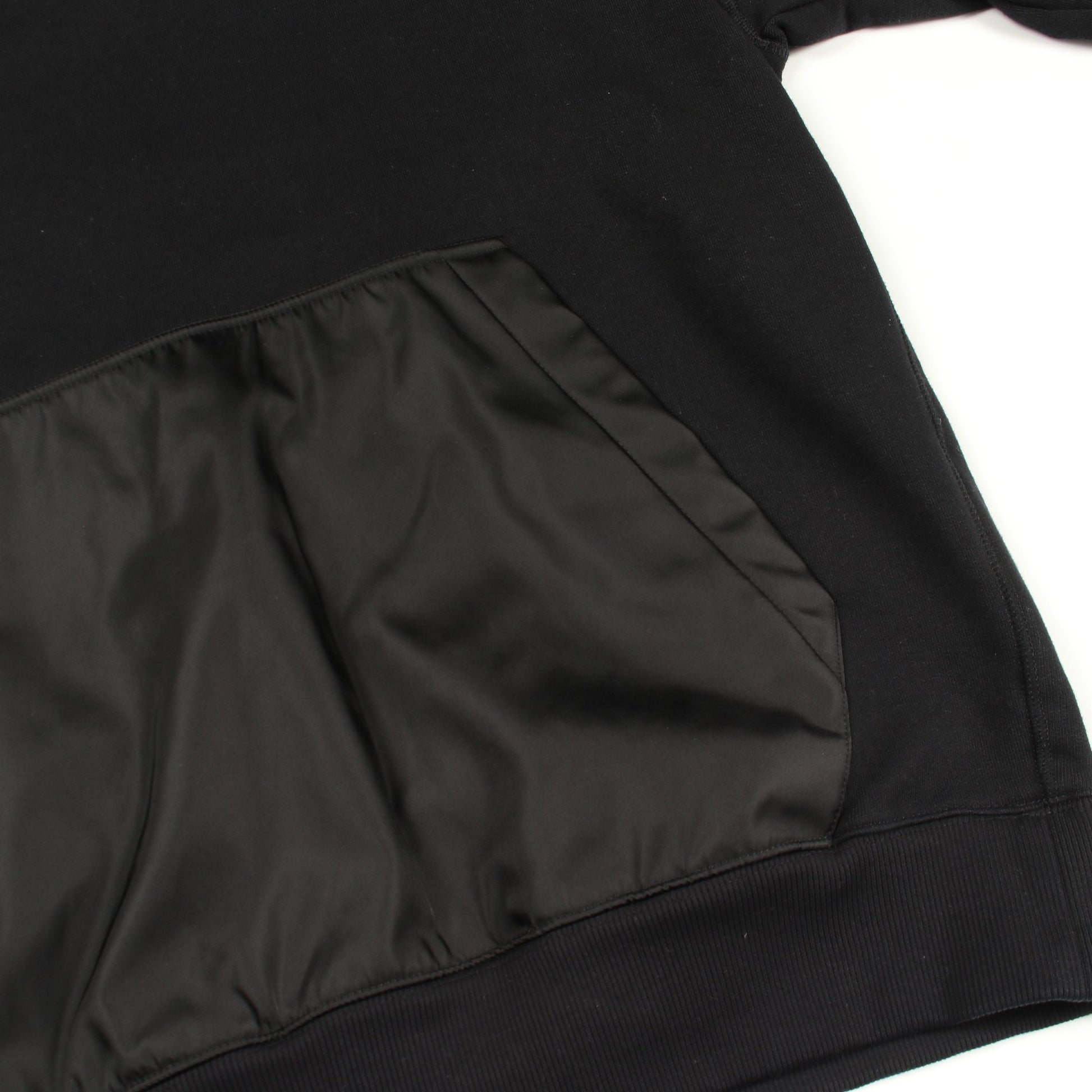 Re-Nylon プルオーバーパーカー コットン ナイロン ブラック 切替 三角プレート プラダ トップス PRADA