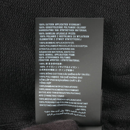Re-Nylon プルオーバーパーカー コットン ナイロン ブラック 切替 三角プレート プラダ トップス PRADA