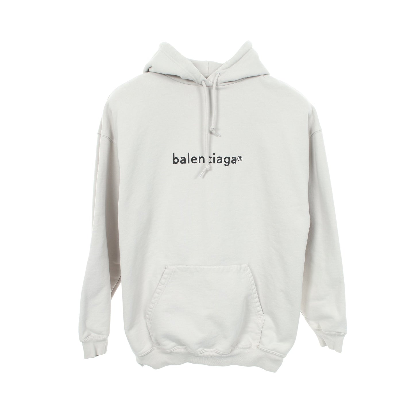 プルオーバーパーカー ロゴプリント コットン ライトグレー バレンシアガ トップス BALENCIAGA