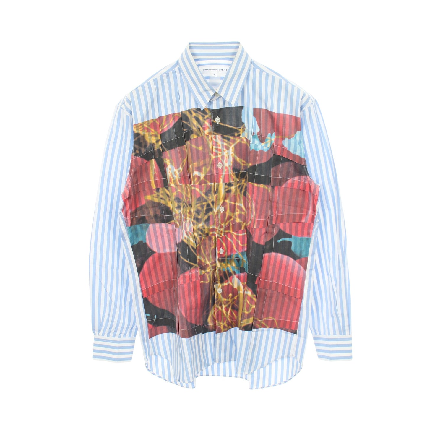 シャツ 長袖 ストライプ コットン ライトブルー マルチカラー コムデギャルソンシャツ トップス COMME des GARCONS SHIRT