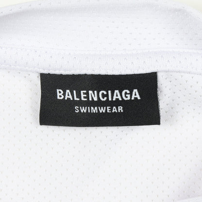 テクニカルメッシュ スイムTシャツ 半袖Tシャツ クルーネック ロゴ オフホワイト バレンシアガ トップス BALENCIAGA