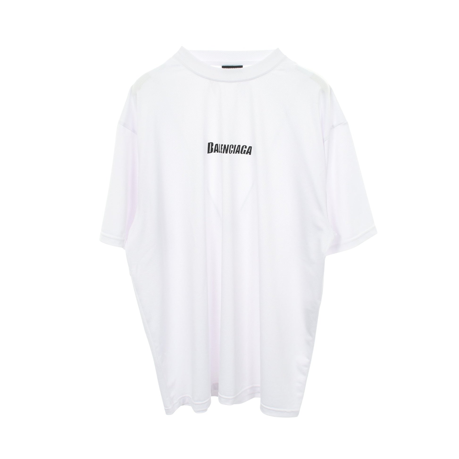 テクニカルメッシュ スイムTシャツ 半袖Tシャツ クルーネック ロゴ オフホワイト バレンシアガ トップス BALENCIAGA