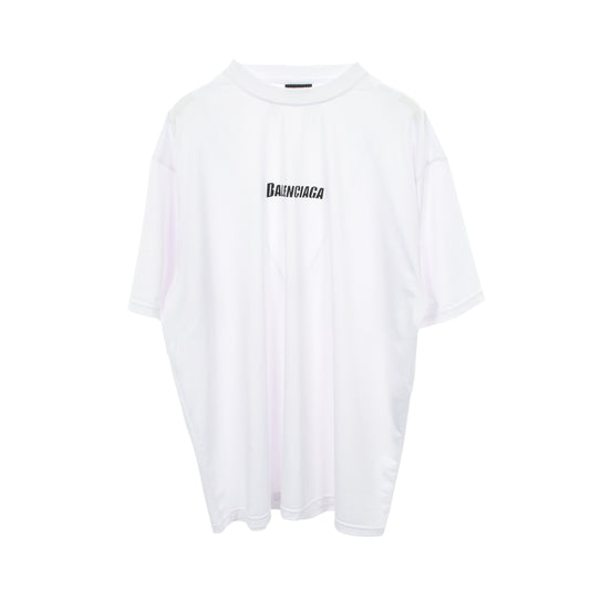 テクニカルメッシュ スイムTシャツ 半袖Tシャツ クルーネック ロゴ オフホワイト バレンシアガ トップス BALENCIAGA