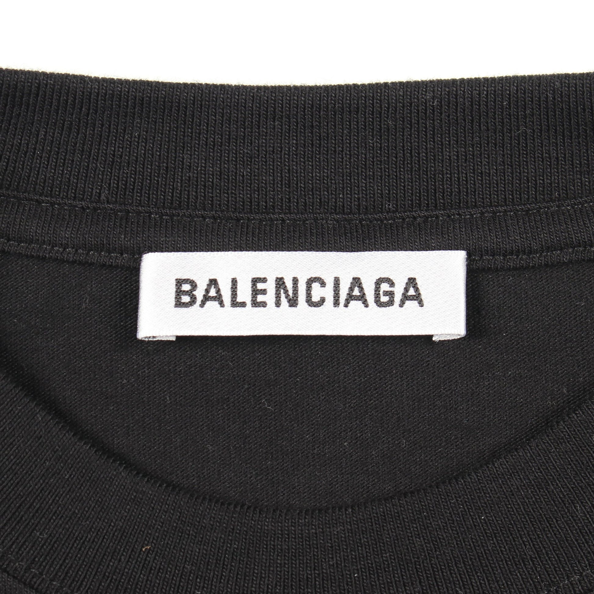 SYMBOLIC LOGO 長袖Tシャツ コットン ブラック バレンシアガ トップス BALENCIAGA