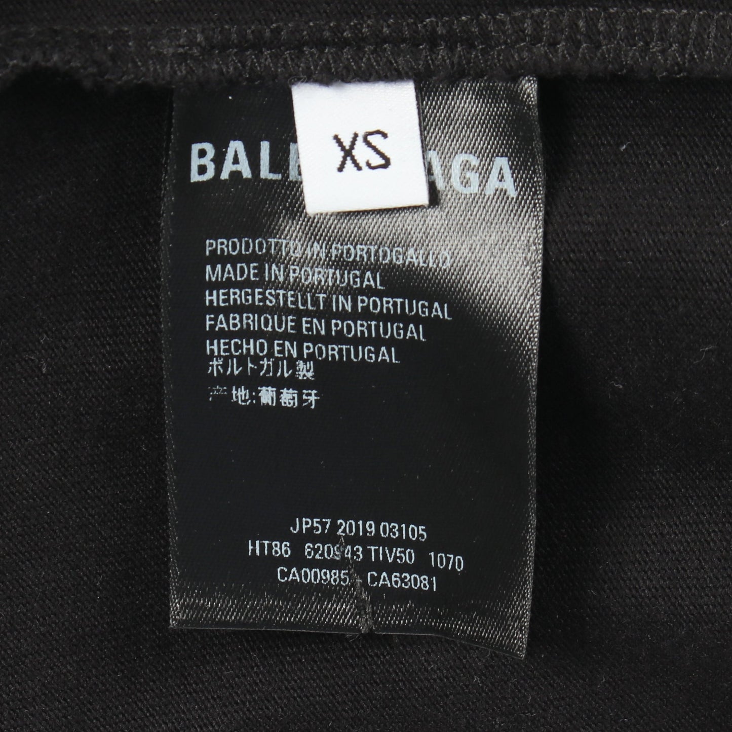SYMBOLIC LOGO 長袖Tシャツ コットン ブラック バレンシアガ トップス BALENCIAGA
