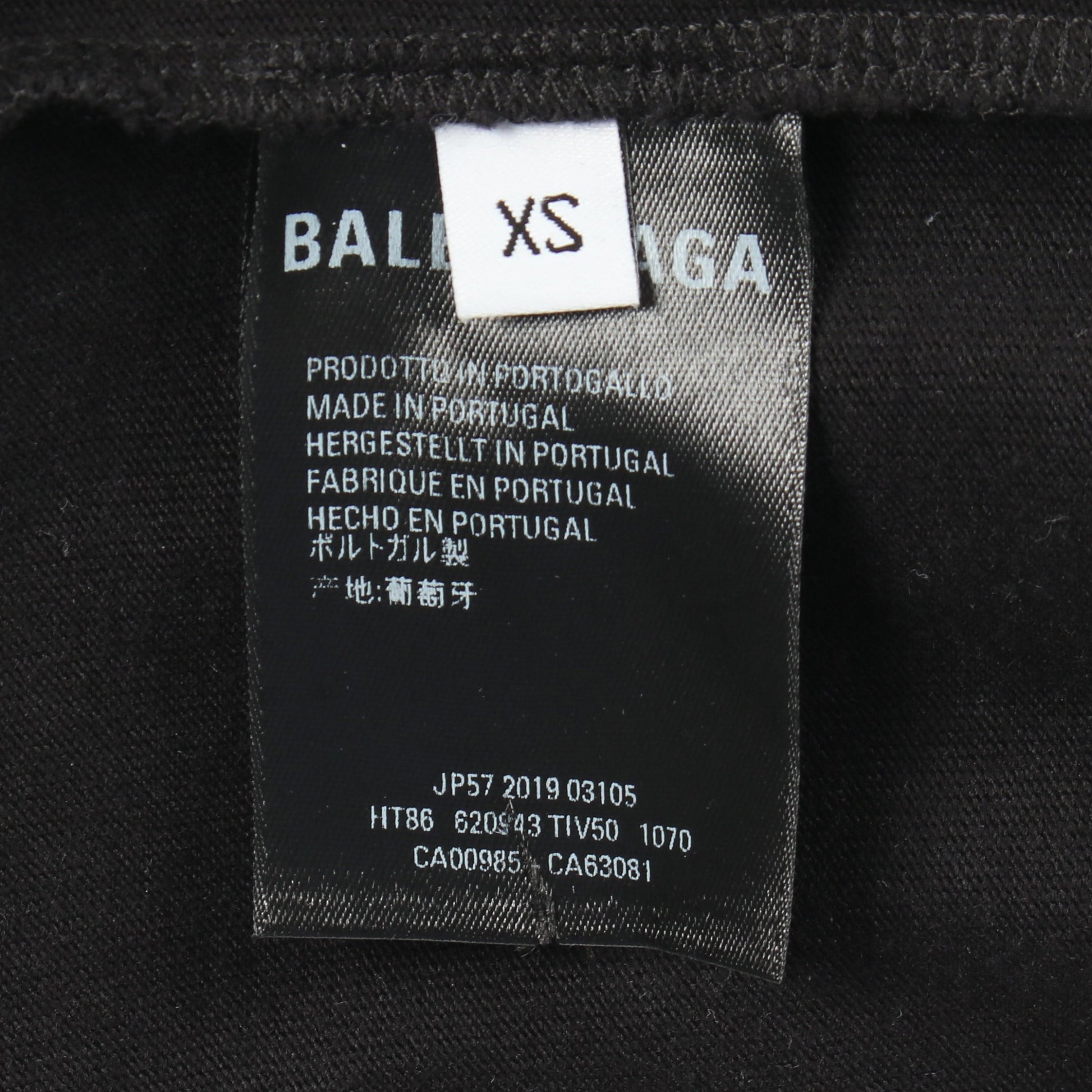 SYMBOLIC LOGO 長袖Tシャツ コットン ブラック バレンシアガ トップス BALENCIAGA