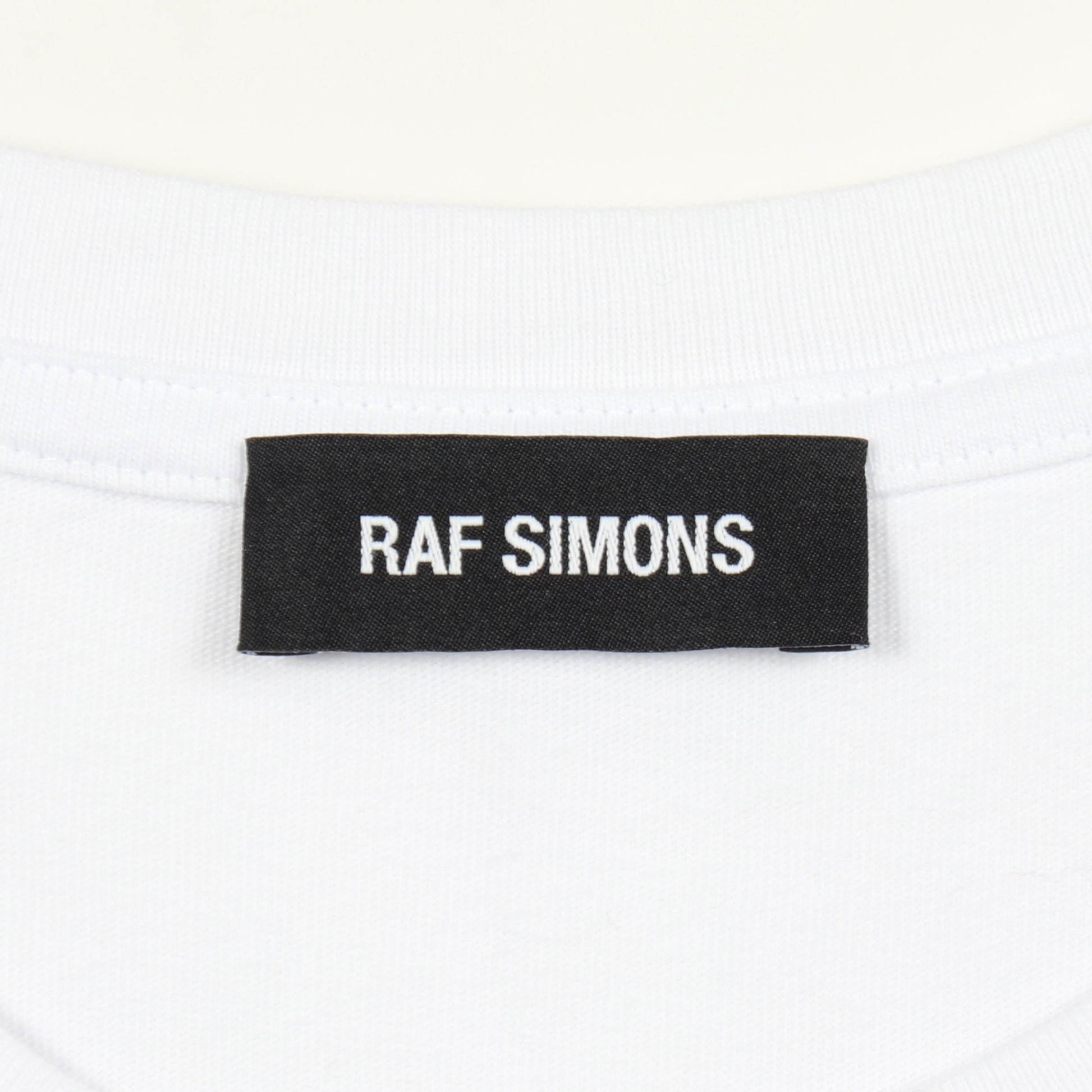 半袖Tシャツ クルーネック グラフィックプリント コットン ホワイト ブラック レッド ラフシモンズ トップス RAF SIMONS