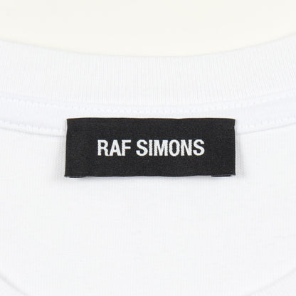 半袖Tシャツ クルーネック グラフィックプリント コットン ホワイト ブラック レッド ラフシモンズ トップス RAF SIMONS