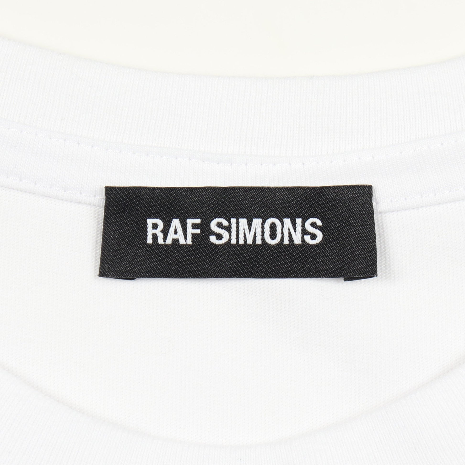DETLEFE81 半袖Tシャツ クルーネック コットン ホワイト ラフシモンズ トップス RAF SIMONS