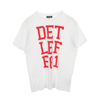 DETLEFE81 半袖Tシャツ クルーネック コットン ホワイト ラフシモンズ トップス RAF SIMONS