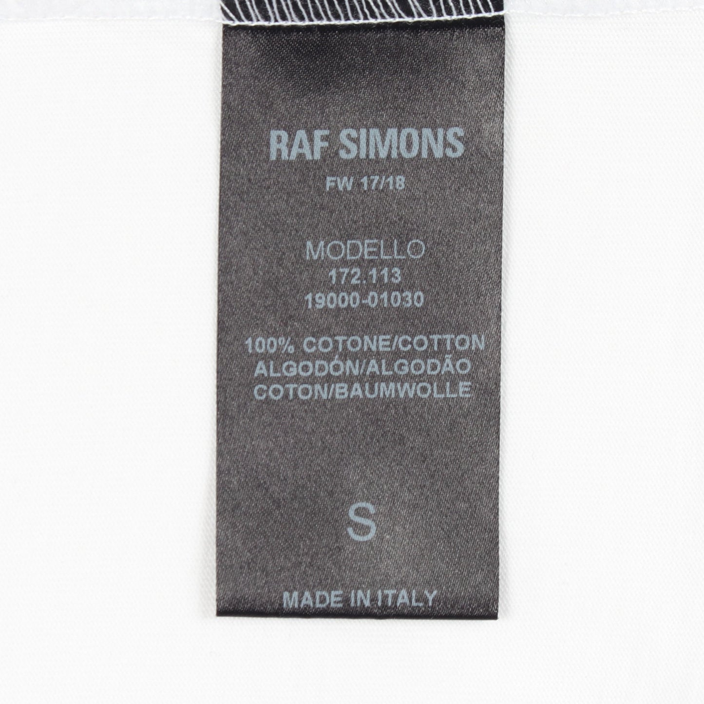 DETLEFE81 半袖Tシャツ クルーネック コットン ホワイト ラフシモンズ トップス RAF SIMONS