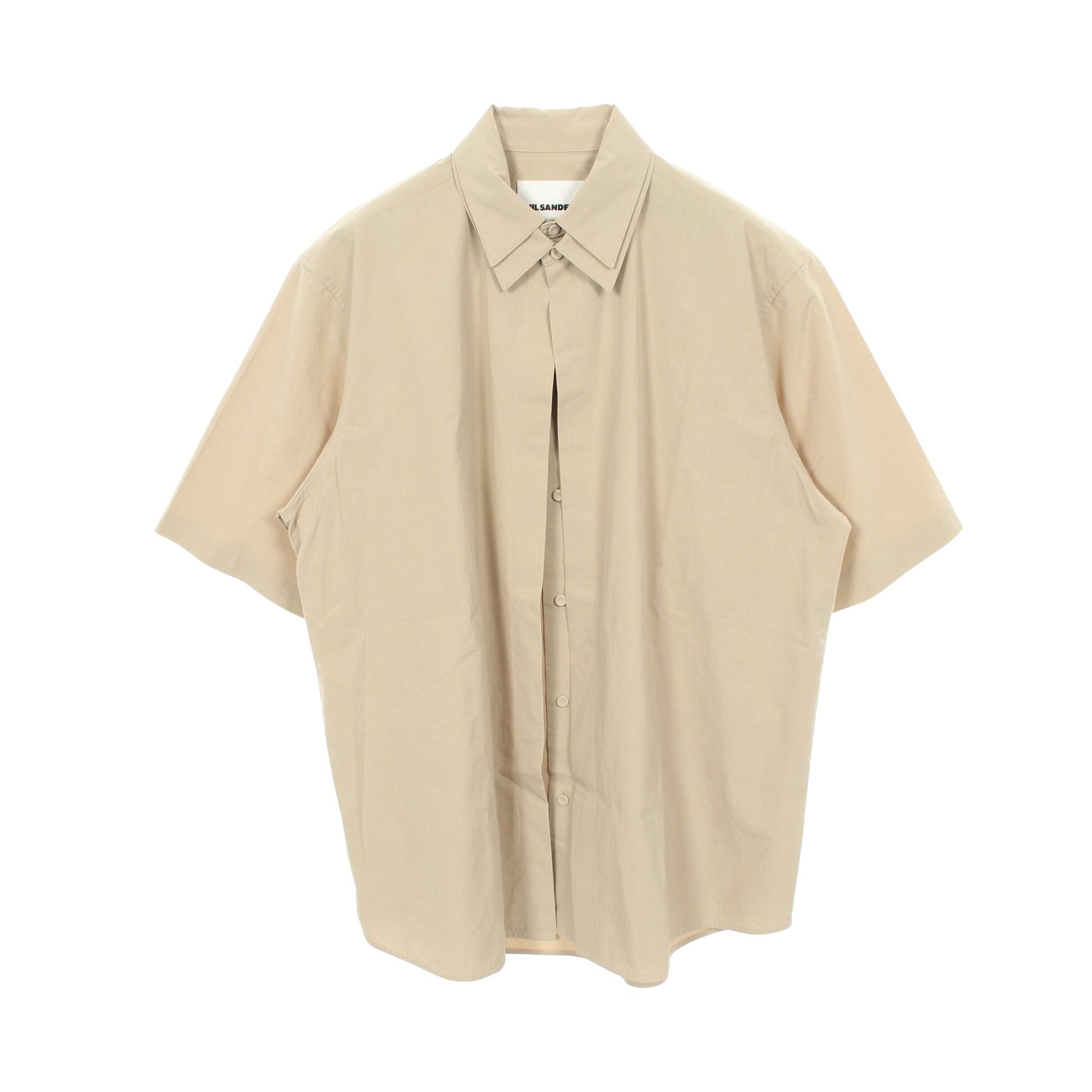 レイヤード シャツ コットン ベージュ ジルサンダー トップス JIL SANDER