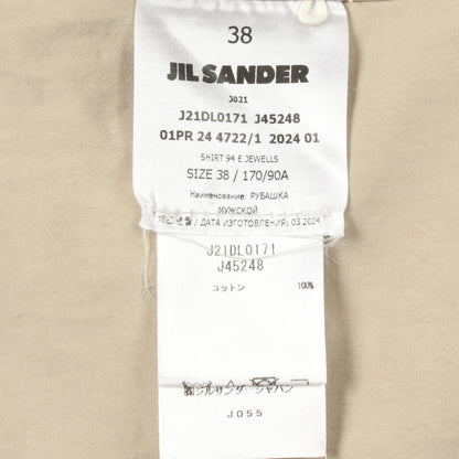 レイヤード シャツ コットン ベージュ ジルサンダー トップス JIL SANDER