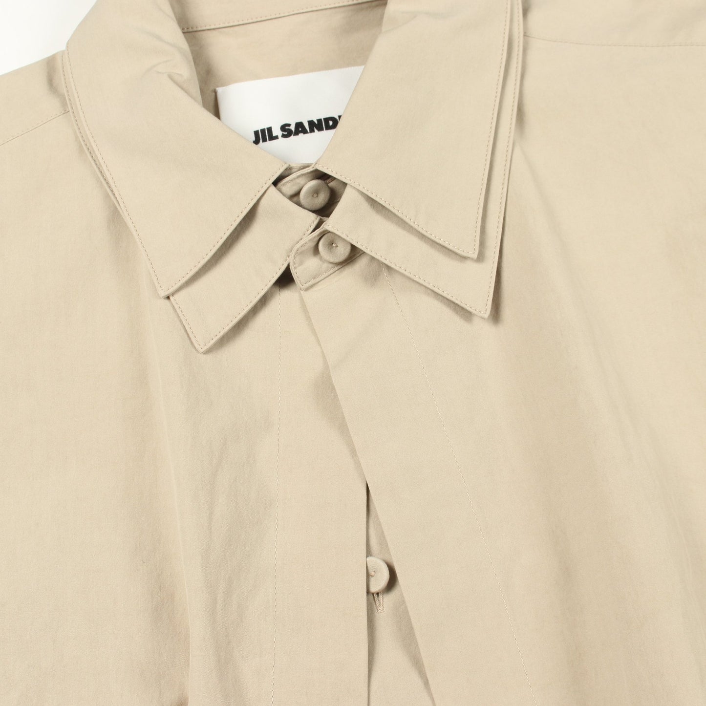 レイヤード シャツ コットン ベージュ ジルサンダー トップス JIL SANDER