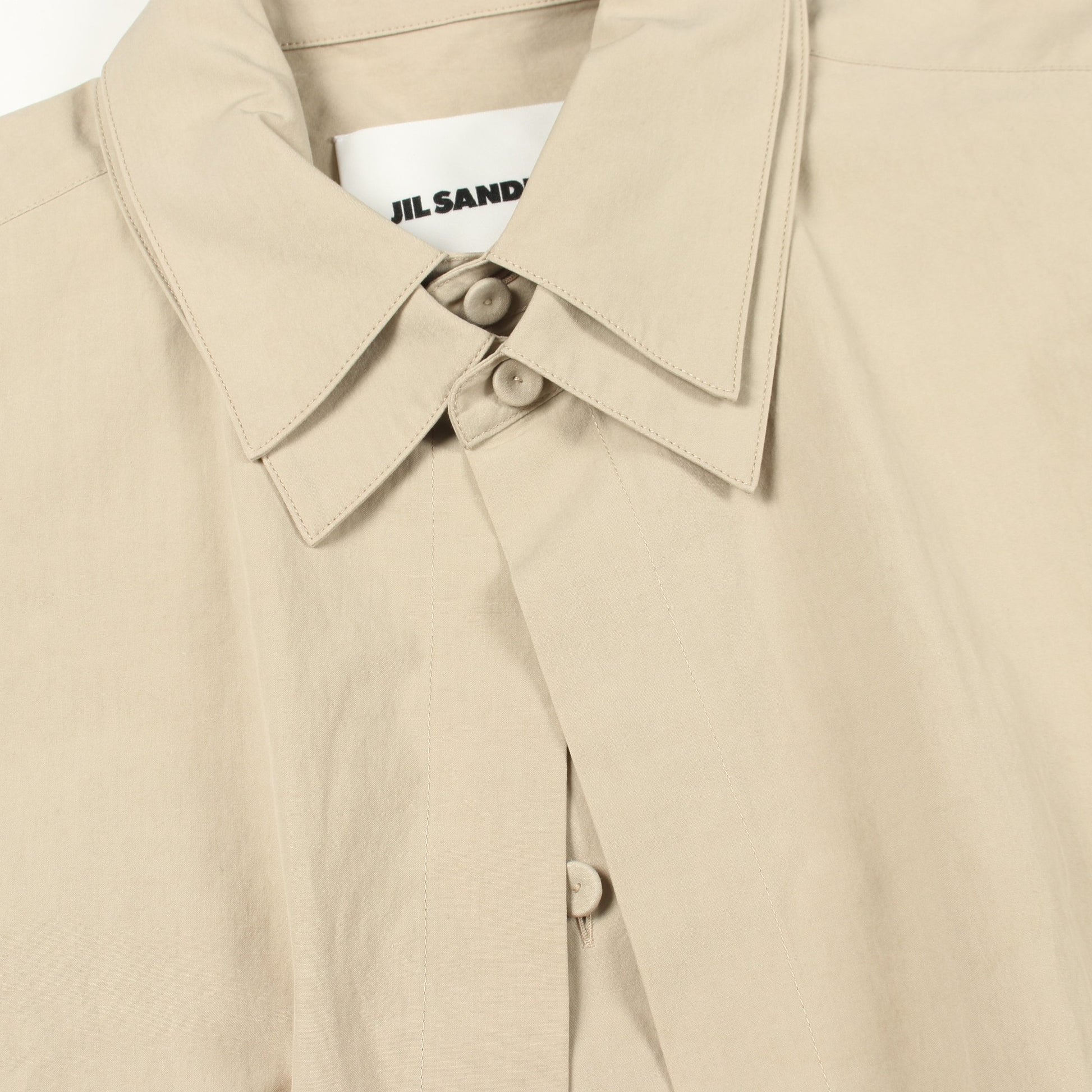 レイヤード シャツ コットン ベージュ ジルサンダー トップス JIL SANDER