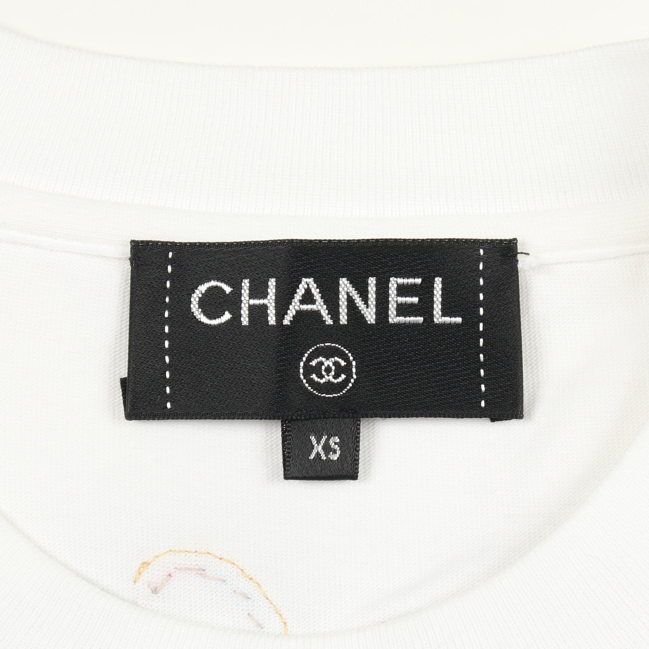 CHANEL × Pharrell Williams ロゴ 半袖Tシャツ コットン ホワイト