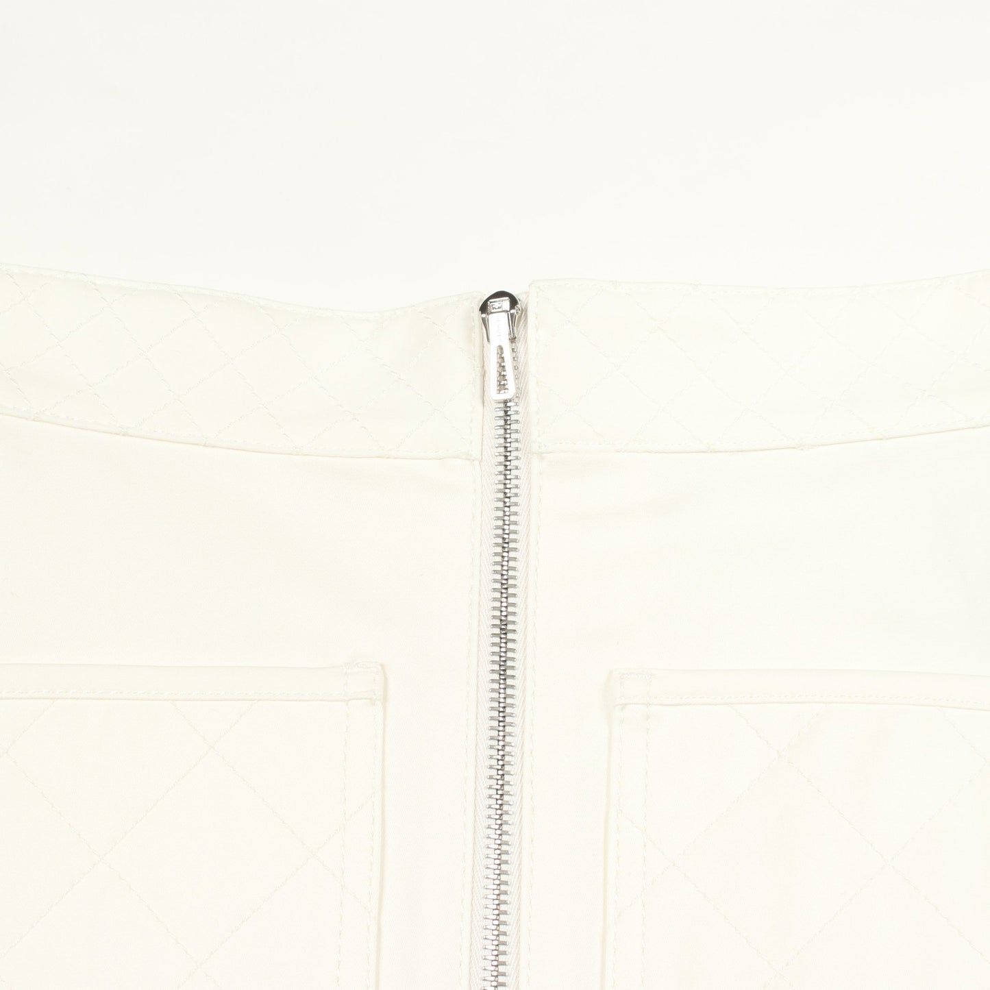 DIAMANT EQUESTRE キルティング スカート コットン オフホワイト エルメス ボトムス HERMES