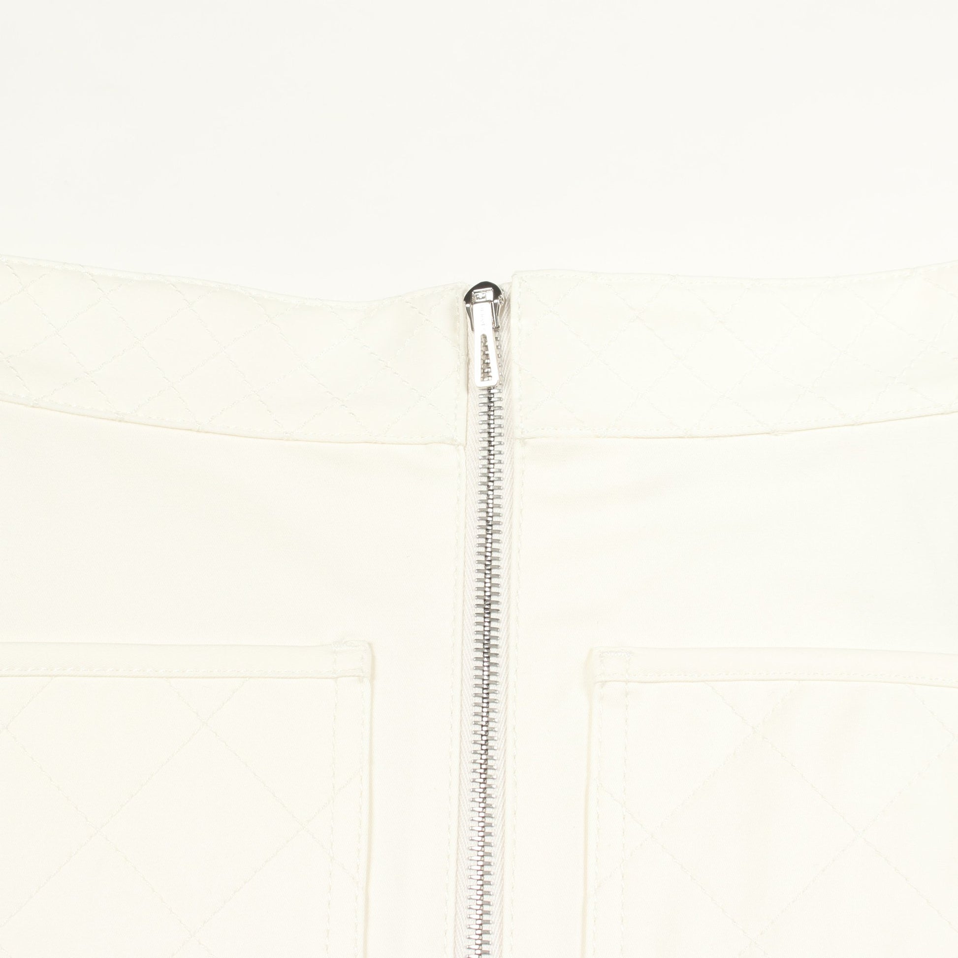 DIAMANT EQUESTRE キルティング スカート コットン オフホワイト エルメス ボトムス HERMES