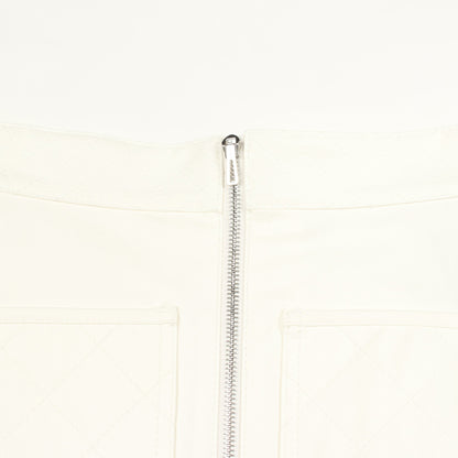 DIAMANT EQUESTRE キルティング スカート コットン オフホワイト エルメス ボトムス HERMES