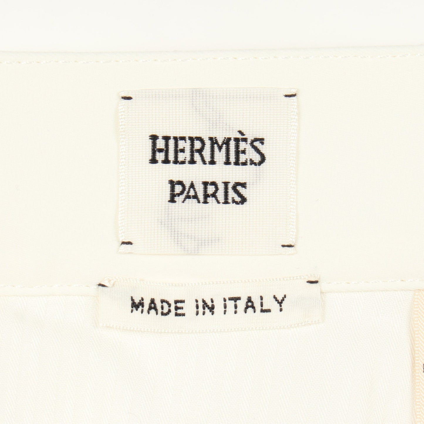 DIAMANT EQUESTRE キルティング スカート コットン オフホワイト エルメス ボトムス HERMES