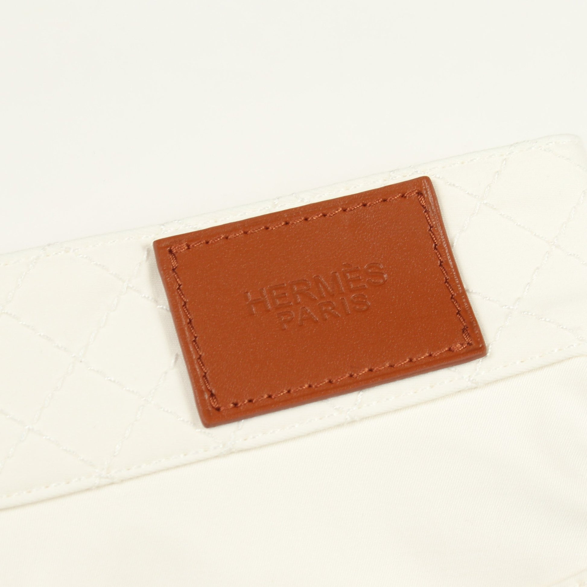 DIAMANT EQUESTRE キルティング スカート コットン オフホワイト エルメス ボトムス HERMES
