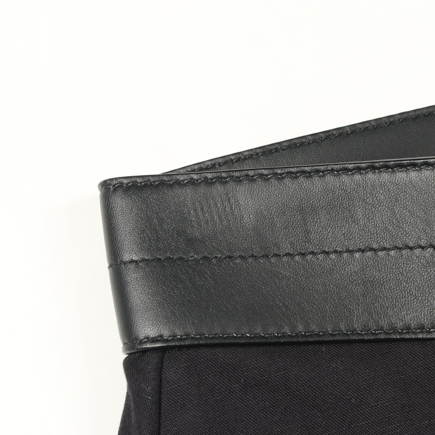 ラップスカート コットン リネン ラムレザー ブラック ロエベ ボトムス LOEWE