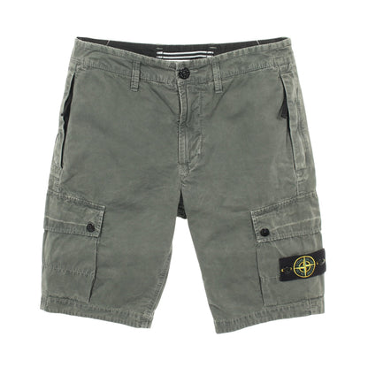 カーゴバミューダショートパンツ カーゴパンツ コットン グレーグリーン ストーンアイランド ボトムス Stone Island