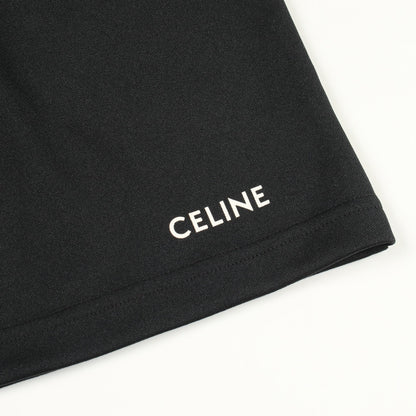 ショート スウェットパンツ ロゴ ブラック セリーヌ ボトムス CELINE