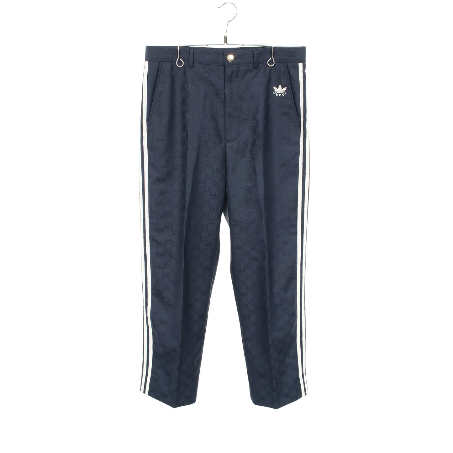 GUCCI × adidas GG トレフォイル ジャカード パンツ ネイビー グッチ ボトムス GUCCI