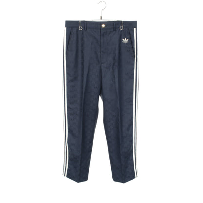 GUCCI × adidas GG トレフォイル ジャカード パンツ ネイビー グッチ ボトムス GUCCI