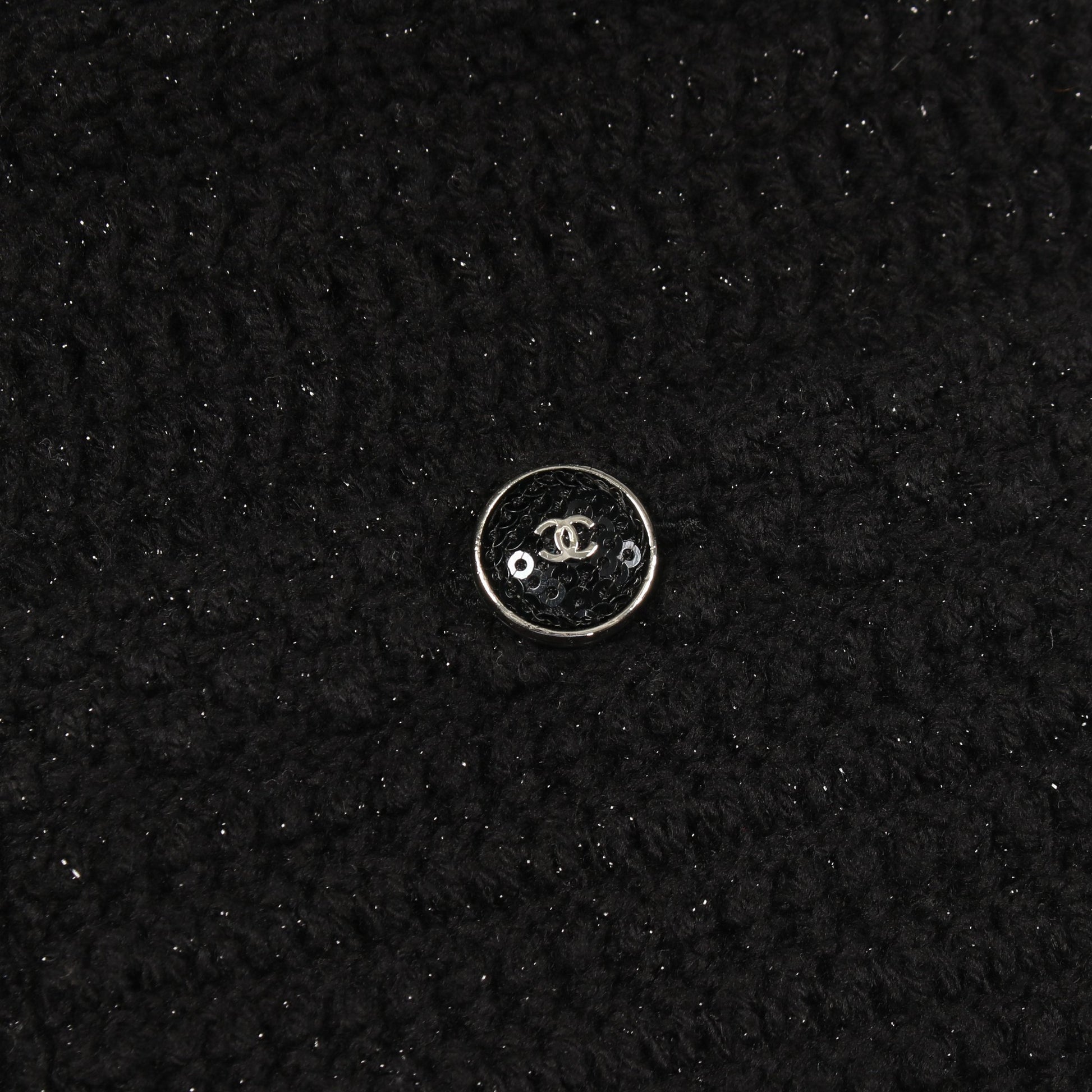 ココマークボタン ニットワンピース Vネック ノースリーブ ウール ブラック シャネル ワンピース CHANEL