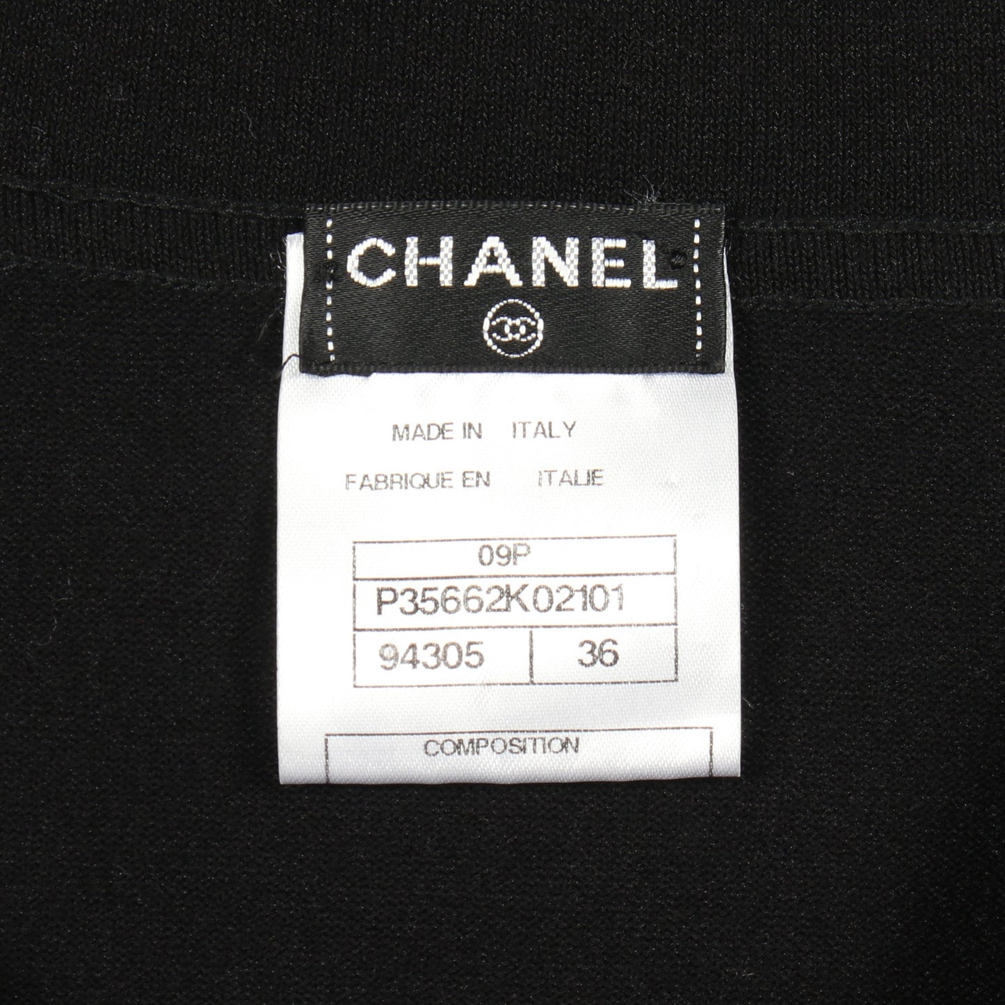 ココマークボタン ニットワンピース 半袖 コットン ブラック シャネル ワンピース CHANEL