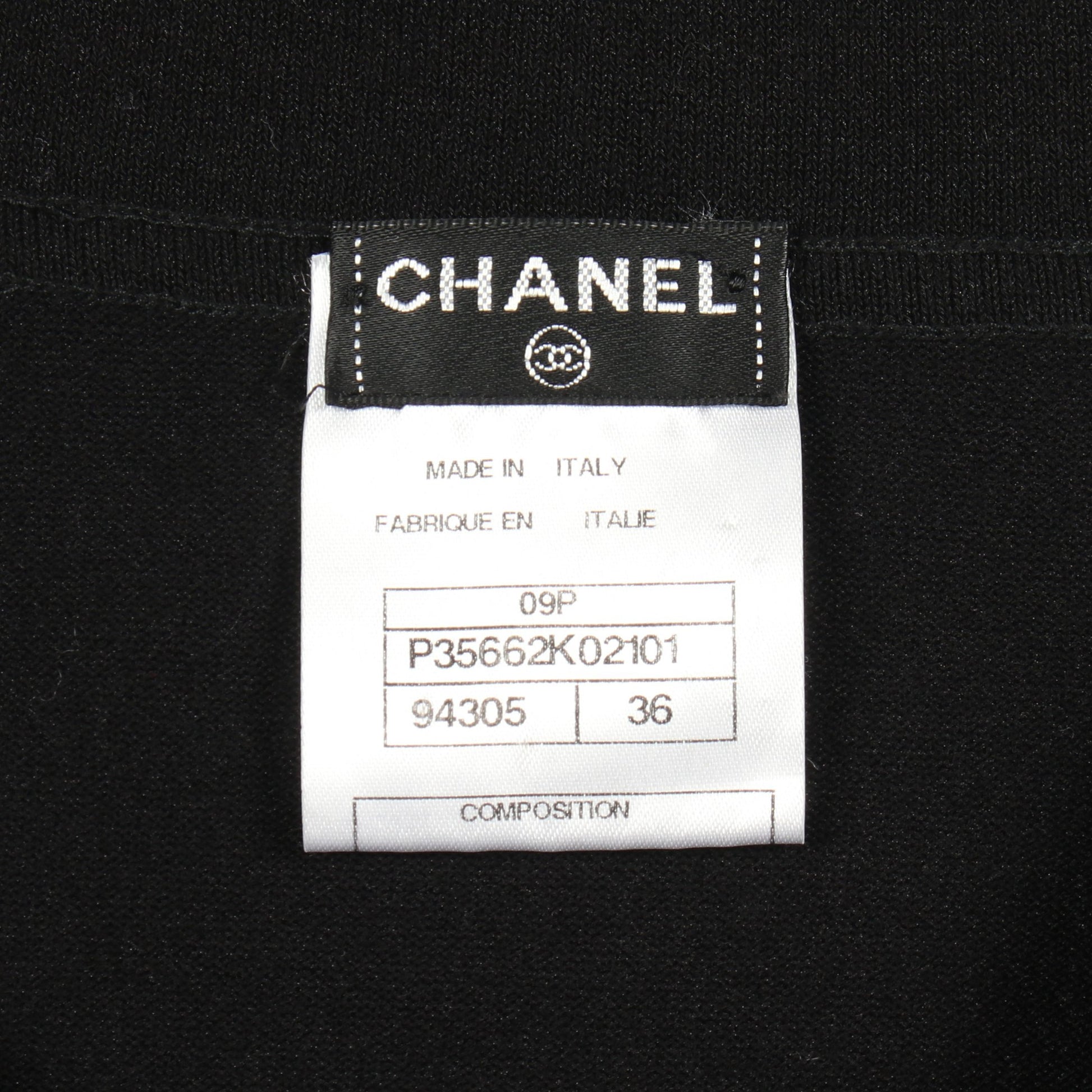 ココマークボタン ニットワンピース 半袖 コットン ブラック シャネル ワンピース CHANEL