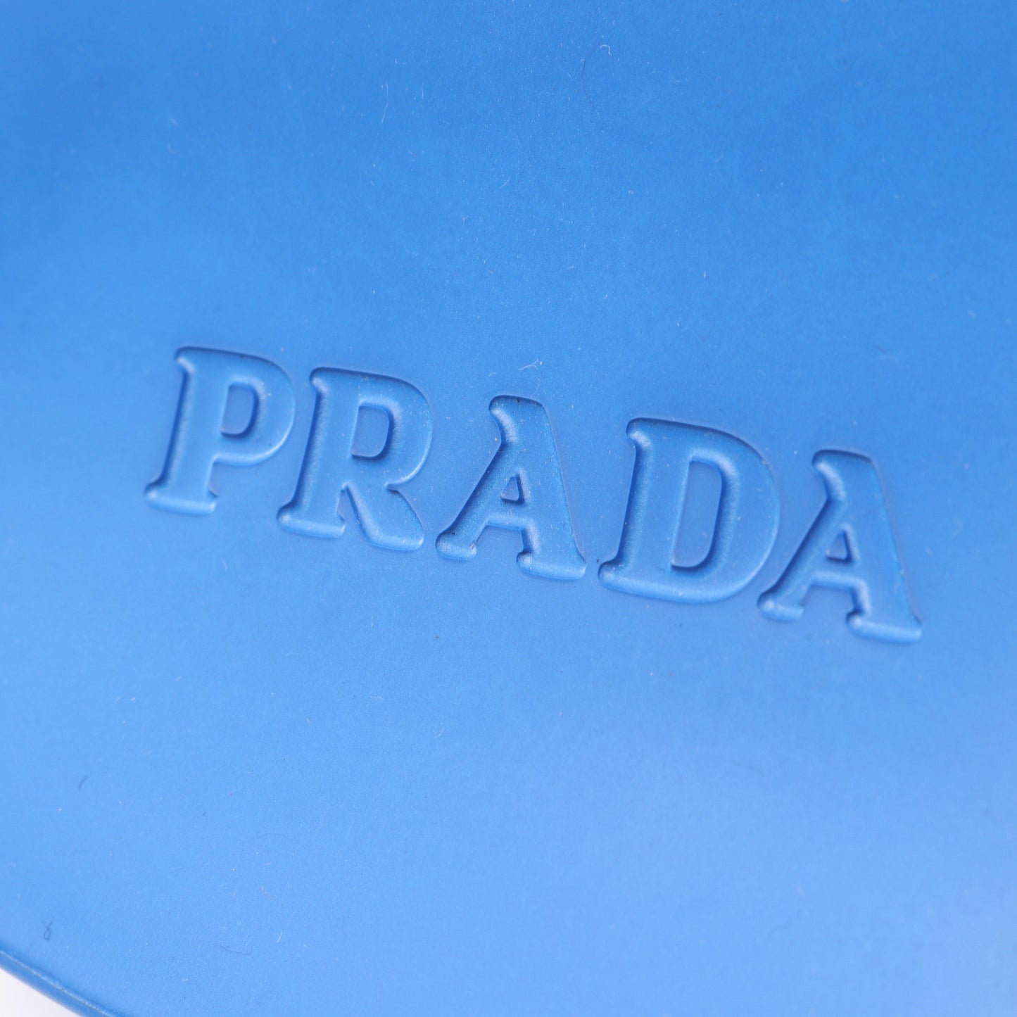 シャワーサンダル スライドサンダル ロゴ ラバー ブルー プラダ シューズ PRADA