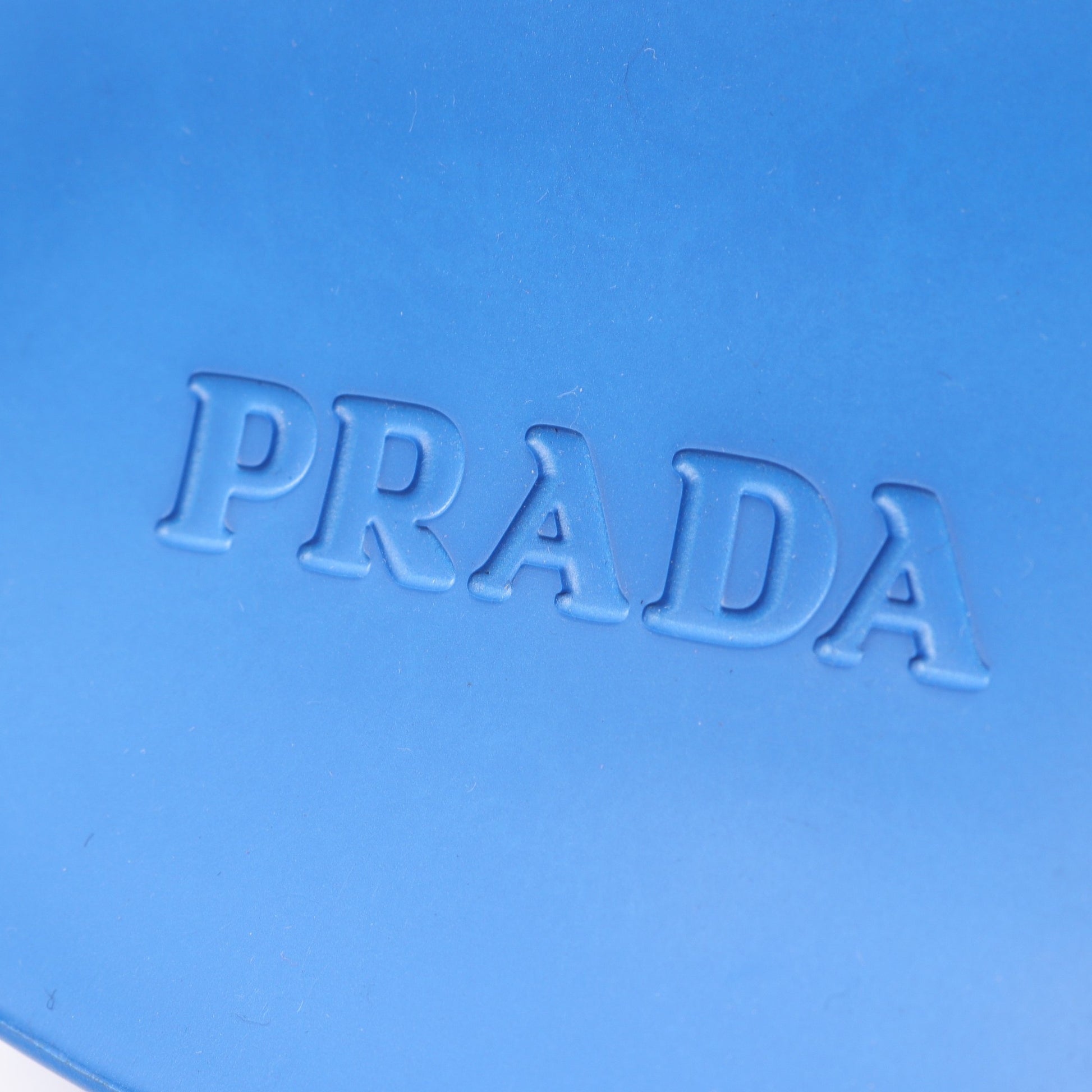 シャワーサンダル スライドサンダル ロゴ ラバー ブルー プラダ シューズ PRADA