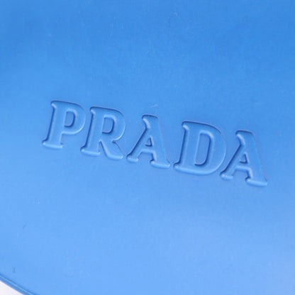 シャワーサンダル スライドサンダル ロゴ ラバー ブルー プラダ シューズ PRADA
