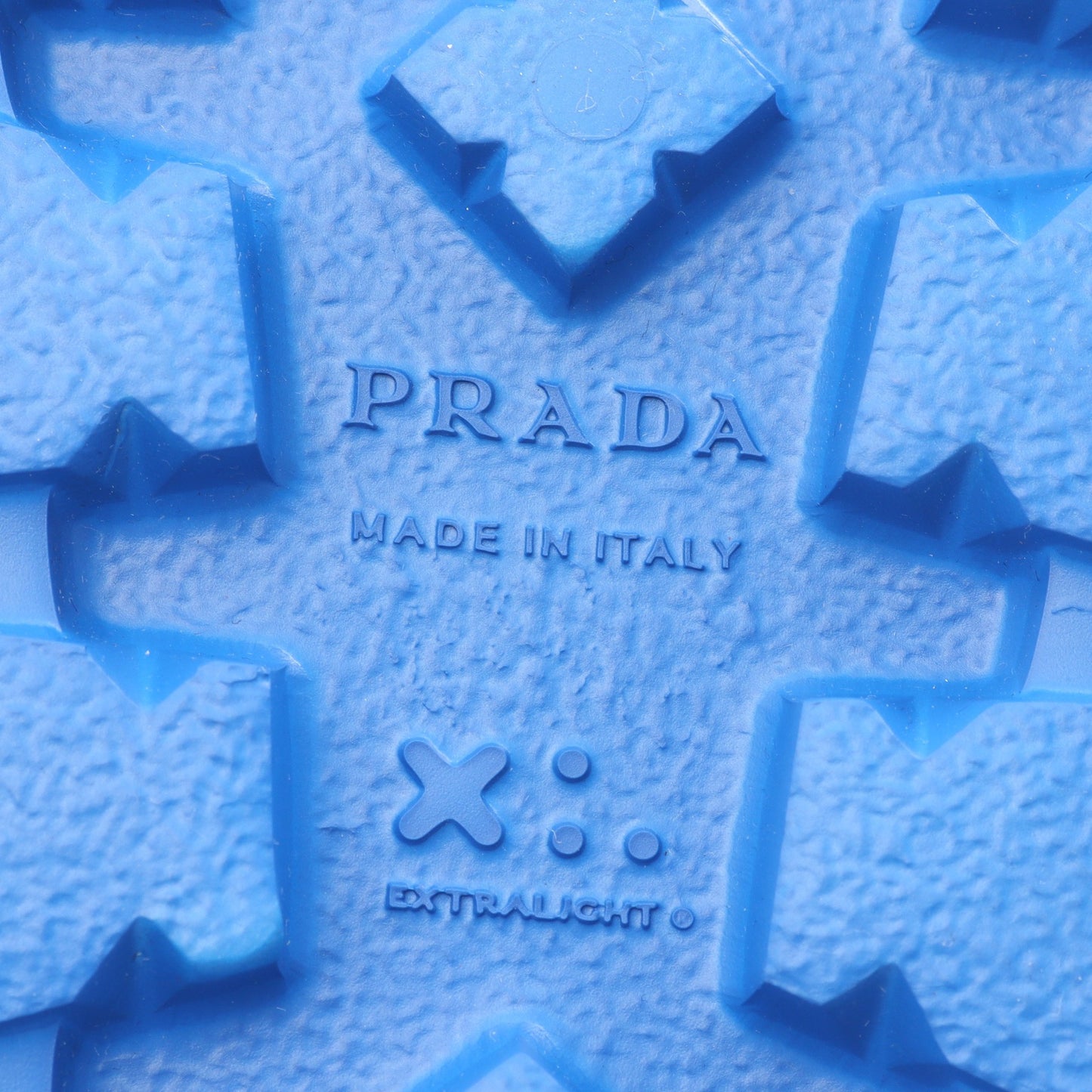 シャワーサンダル スライドサンダル ロゴ ラバー ブルー プラダ シューズ PRADA