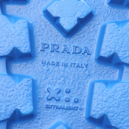 シャワーサンダル スライドサンダル ロゴ ラバー ブルー プラダ シューズ PRADA