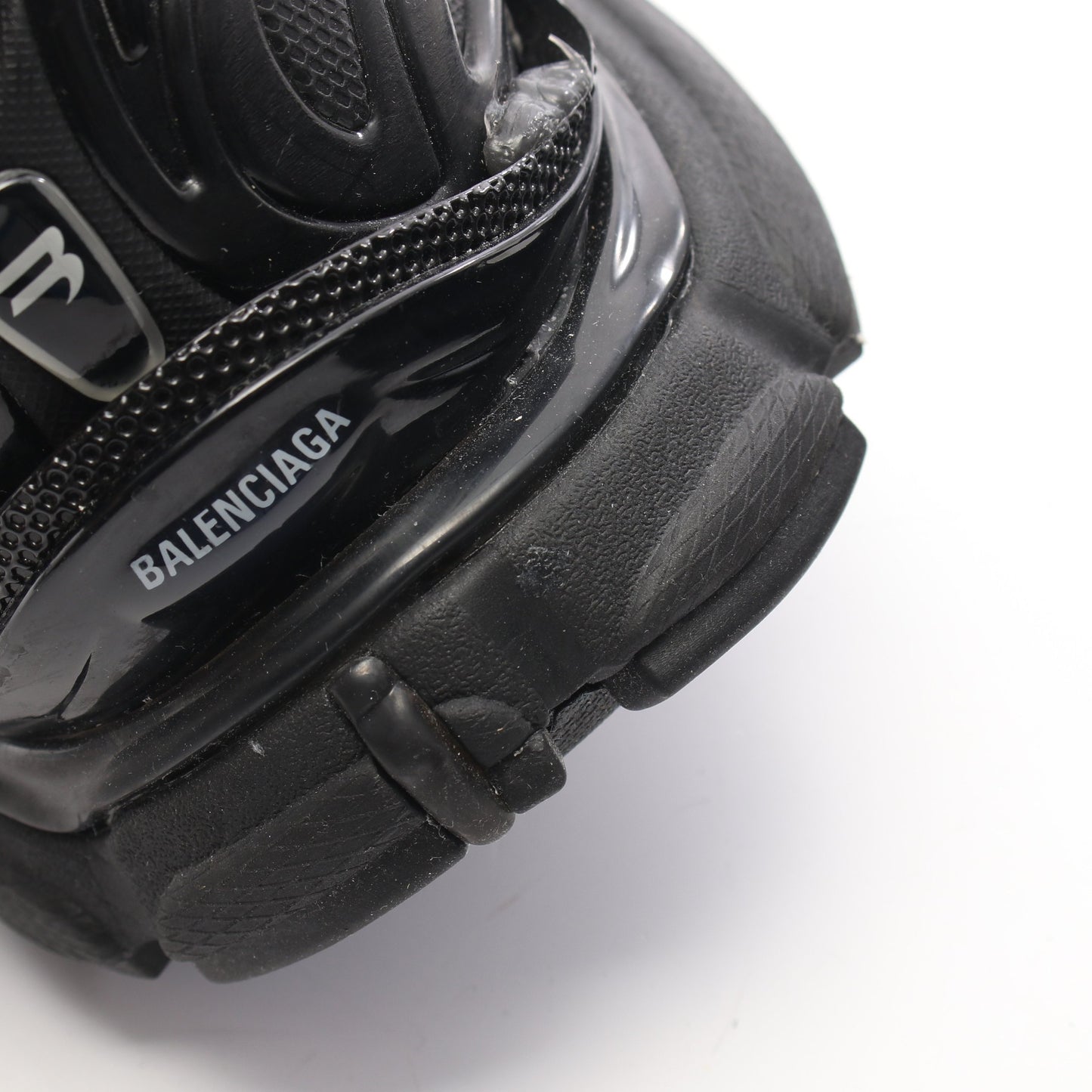 RUNNER ランナー スニーカー レザー ファブリック ブラック ユーズド加工 バレンシアガ シューズ BALENCIAGA