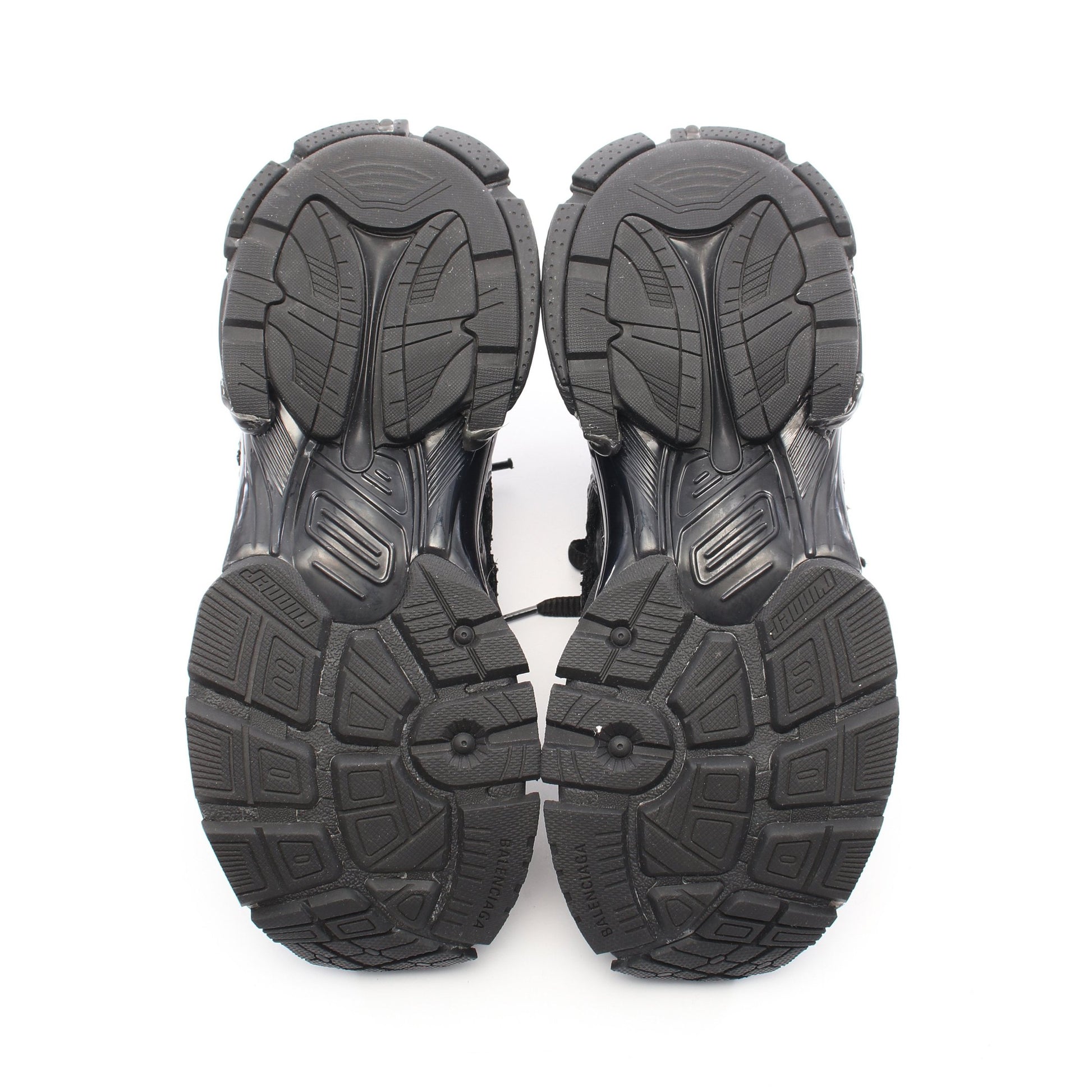RUNNER ランナー スニーカー レザー ファブリック ブラック ユーズド加工 バレンシアガ シューズ BALENCIAGA